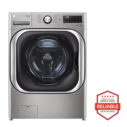 Coming Soon LG TurboWash High Efficiency Stackable Large ( 5.2-cu ft ) Front-Load Washer with Steam Cycle ( Graphite Steel ) Model# WM8980HVA