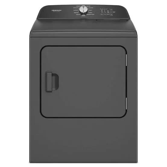 New CROSLEY PROFESSIONAL 7.0 cf Electric Dryer, Reversible door, 11 cycles, 4 temps 10 YEAR WARRANTY ( Volcano Black ) Model# ZWW5310RB N02-27 by Scratch-n-Dent Depot