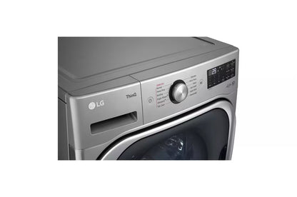 Coming Soon LG TurboWash High Efficiency Stackable Large ( 5.2-cu ft ) Front-Load Washer with Steam Cycle ( Graphite Steel ) Model# WM8980HVA