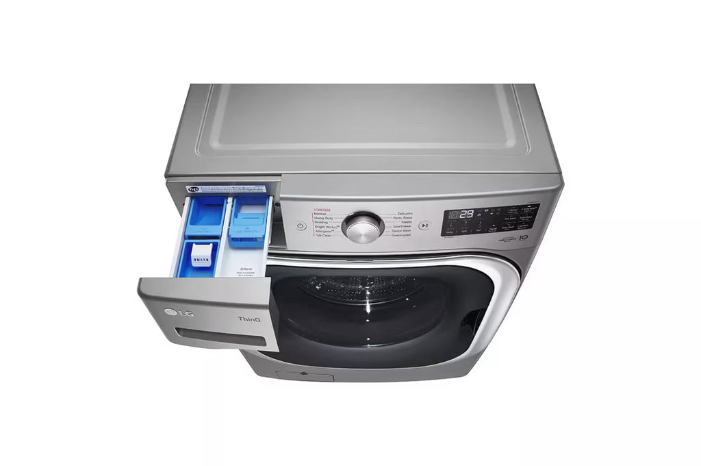 LG TurboWash High Efficiency Stackable Large ( 5.2-cu ft ) Front-Load Washer with Steam Cycle ( Graphite Steel ) Model# WM8980HVA by Smiths Appliance & Furniture