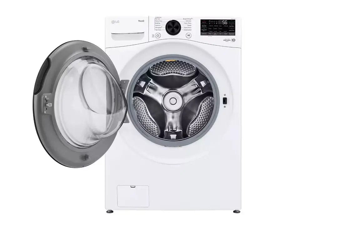 LG TurboWash 360 High Efficiency Stackable Medium ( 4.5-cu ft ) Front-Load Washer with Steam Cycle ( White ) Model# WM4080HWA by Smiths Appliance & Furniture