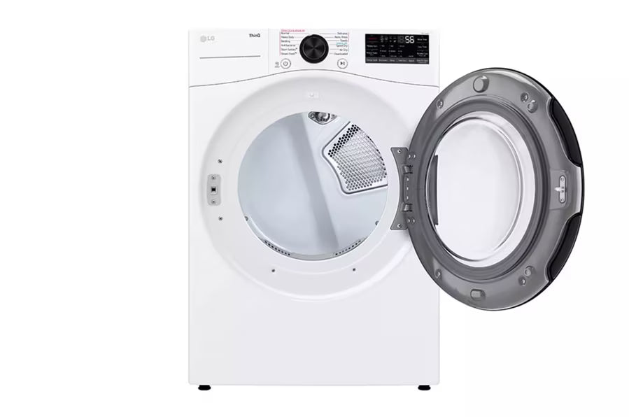 LG True Steam 7.4-cu ft Stackable Vented Electric Dryer with Steam Cycle ( White ) Model# DLEX4080W A3-22 by Scratch-n-Dent Depot
