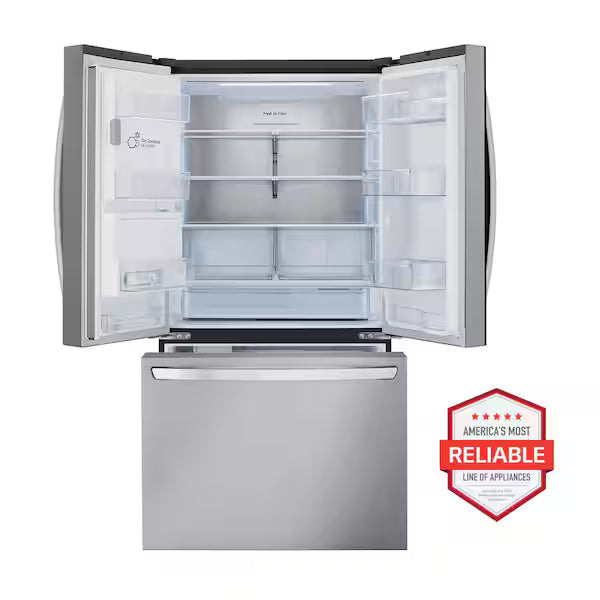 LG 26 cu. ft. Smart Counter-Depth MAX™ French Door Refrigerator (Fingerprint  Resistant Stainless Steel) Model# LCFC26XSS