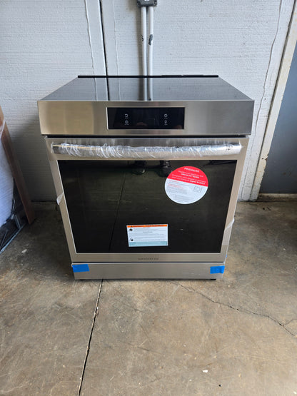 Frigidaire Gallery 30-in 5 Burners 6.2-cu ft Air Fry Convection Oven Slide-in Single Induction Range (Fingerprint Resistant Stainless Steel) Model# GCFI3060BF