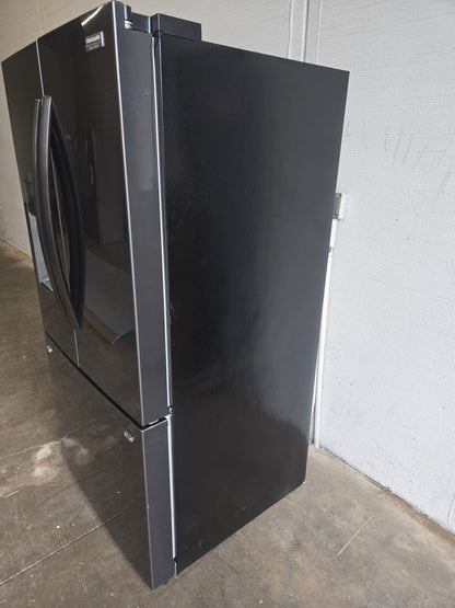 Frigidaire Gallery Standard-Depth 27.8-cu ft 3 -Door French Door Refrigerator with Dual Ice Maker with Water and Ice Dispenser ( Fingerprint Resistant Black Stainless Steel ) ENERGY STAR Certified Model# GRFS2853AD