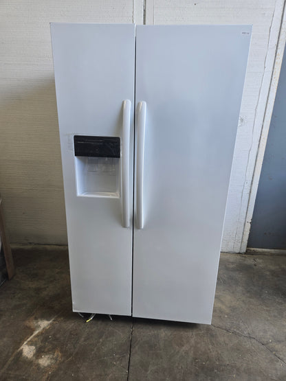 Frigidaire 25.6-cu ft Side-by-Side Refrigerator with Ice Maker ,Water and Ice Dispenser ( White ) ENERGY STAR Certified Model# FRSS2623AW