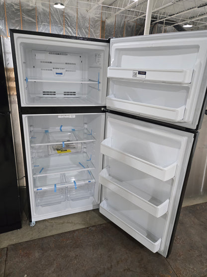 Frigidaire 18.3-cu ft Top-Freezer Refrigerator ( Black ) Garage Ready Model# FFTR1835VB
