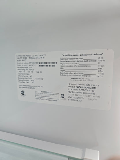 Frigidaire Gallery Standard-Depth 27.8-cu ft 3 -Door French Door Refrigerator with Dual Ice Maker with Water and Ice Dispenser ( Fingerprint Resistant Black Stainless Steel ) ENERGY STAR Certified Model# GRFS2853AD