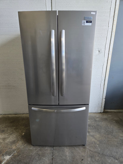 Frigidaire Counter-Depth 17.6-cu ft 3 -Door French Door Refrigerator with Ice Maker ( Fingerprint-Resistant Stainless Look ) ENERGY STAR Certified Model# FRFG1723AV