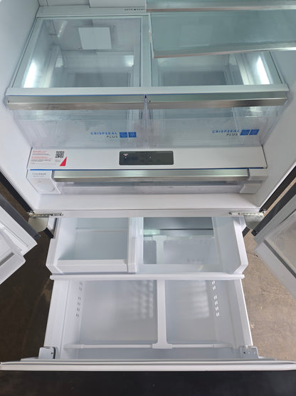 Frigidaire Gallery Standard-Depth 27.8-cu ft 3 -Door French Door Refrigerator with Dual Ice Maker with Water and Ice Dispenser ( Fingerprint Resistant Black Stainless Steel ) ENERGY STAR Certified Model# GRFS2853AD