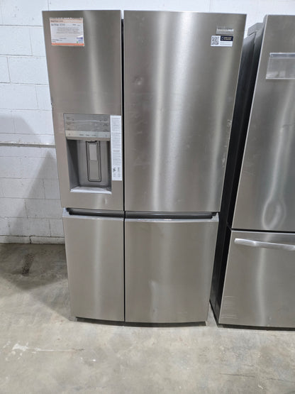 Frigidaire Gallery Counter-Depth 21.5-cu ft 4 -Door French Door Refrigerator with Ice Maker with Water and Ice Dispenser ( Fingerprint Resistant Stainless Steel ) Model# GRQC2255BF