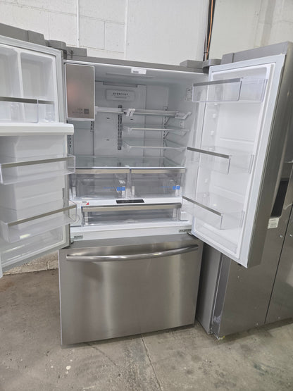 Frigidaire Gallery Standard-Depth 27.8-cu ft 3 -Door French Door Refrigerator with Dual Ice Maker with Water and Ice Dispenser ( Fingerprint Resistant Stainless Steel ) ENERGY STAR Certified Model# GRFS2853AF